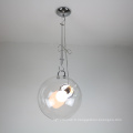 Design de mode OEM ODM E27 Clair Globe Vintage Moderne Verre Globe Pendentif Lampe Lumière pour Résidentiel